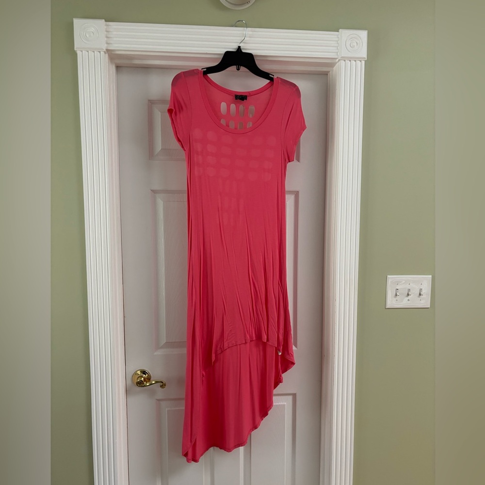 Casual salmon colored summer dress